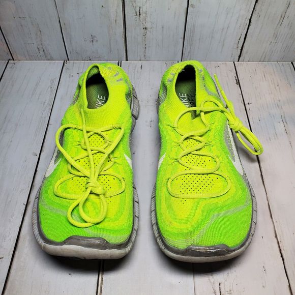 Nike Free 5.0 Running Shoes Size 8 Women's Neon Electric Green - Picture 6 of 10